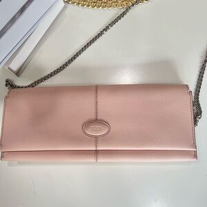 Sold! TOD’S Leather Clutch in Blush
